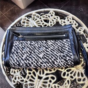 Black and White Patterned Women's Bag